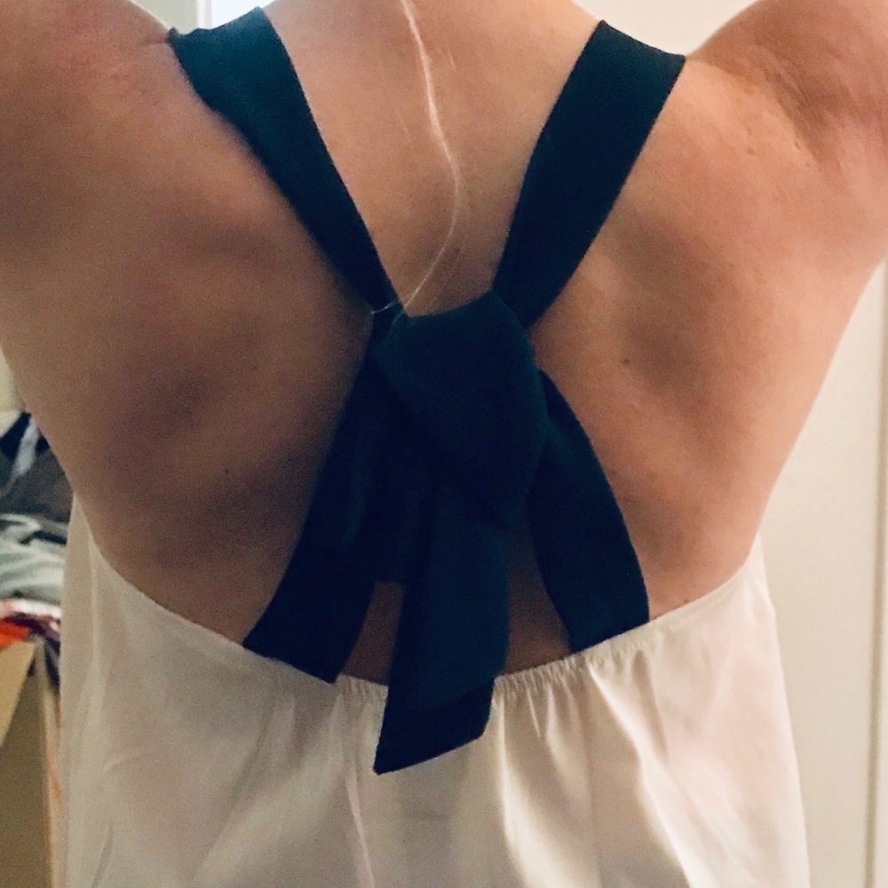 Mimi Chica Navy Bow Tie Tank Top Size Medium - Picture 5 of 6